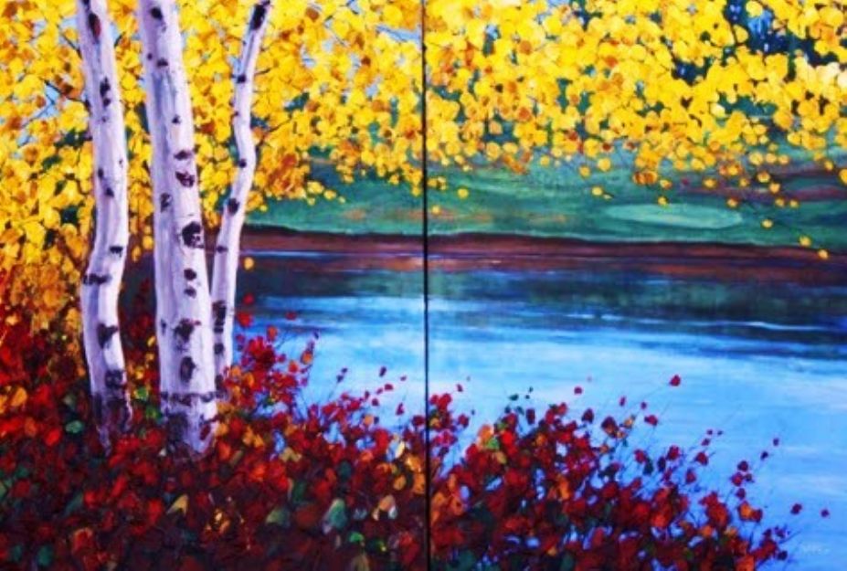 Red and Yellow Tree - Date Night Class