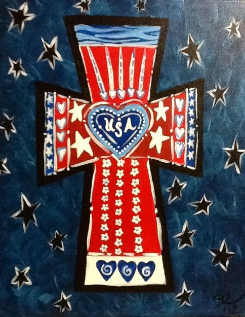 USA Love Cross