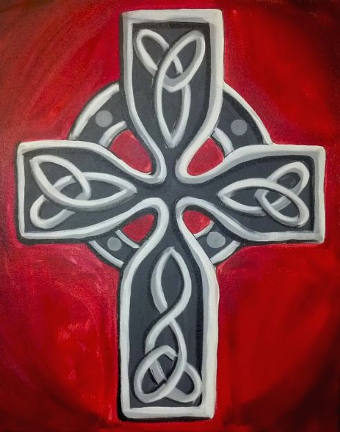 Celtic Cross on Red