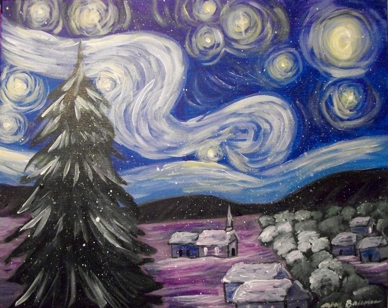 Snowy Starry Night