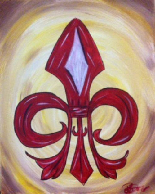 Red Fleur de Lis