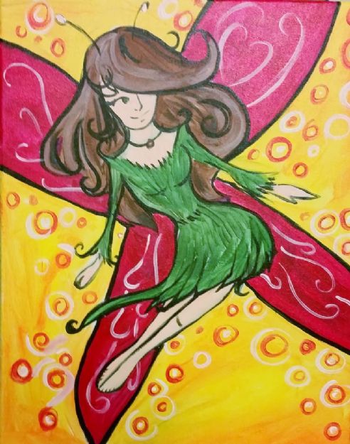 Fairy with Red Wings