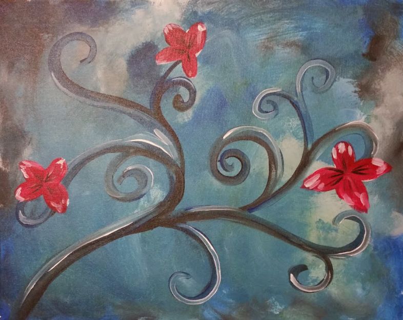 Pop of Red on a Field of Blue