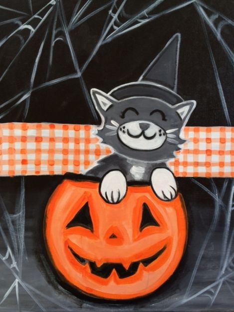 Halloween Gingham Kitty