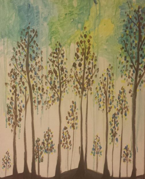 Blue and Green Trees