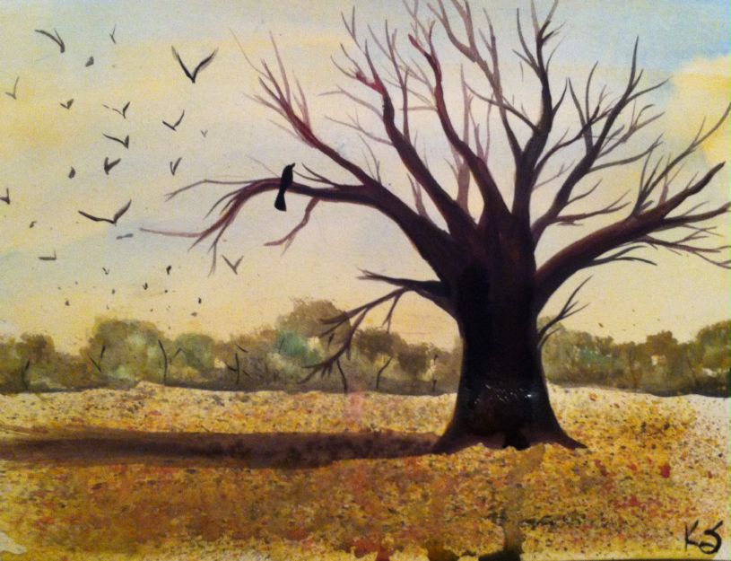 Home for Spring watercolor