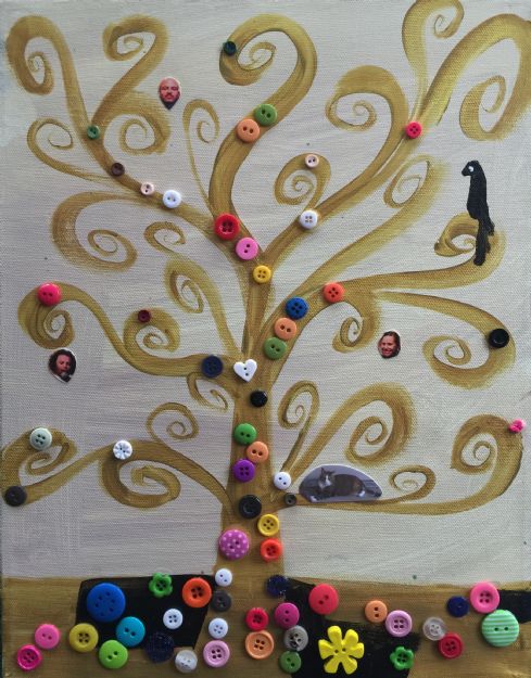 Klimt Tree of Life Button