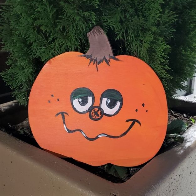 Kids Wood Pumpkin