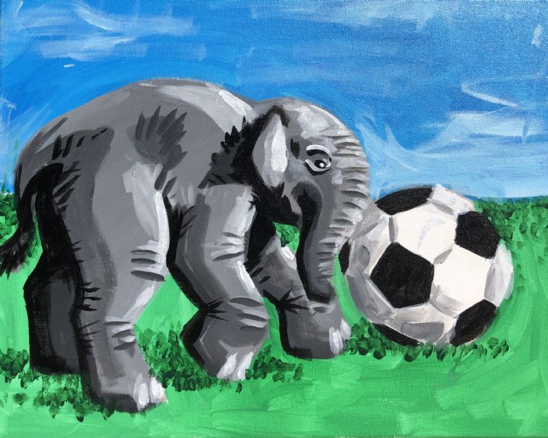 Elephant and Soccer Ball