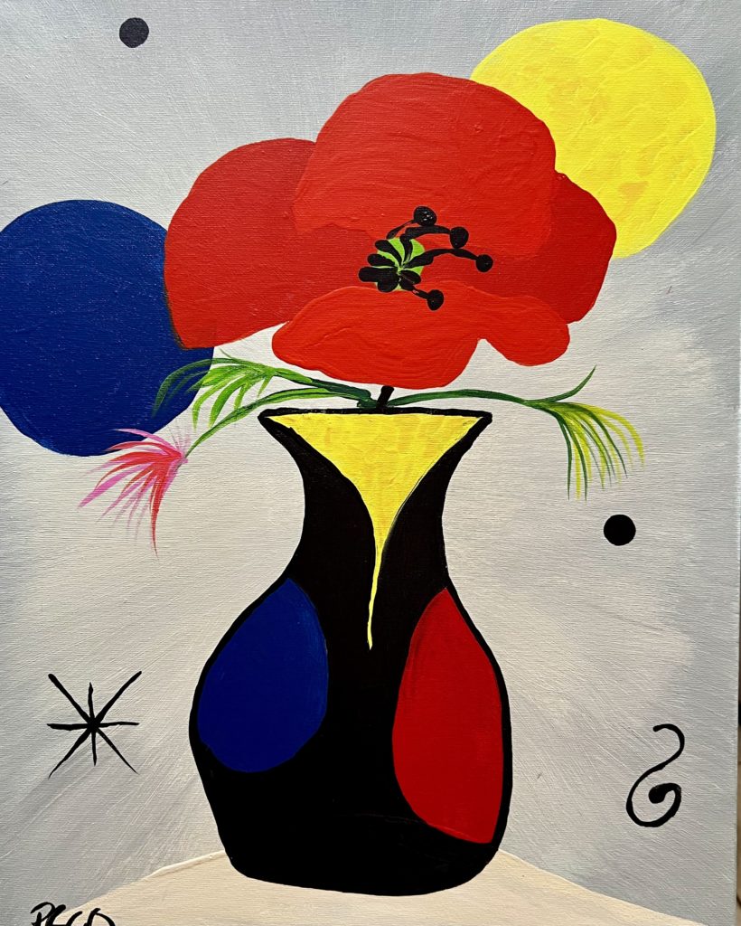 Joan Miro Inspired Flower