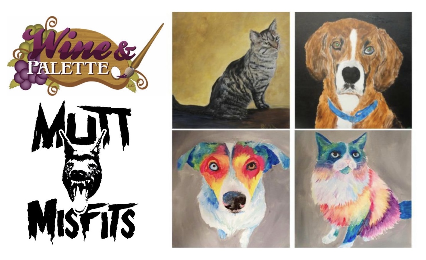 DIY Pet Portraits Class ~ Mutt Misfits Fundraiser