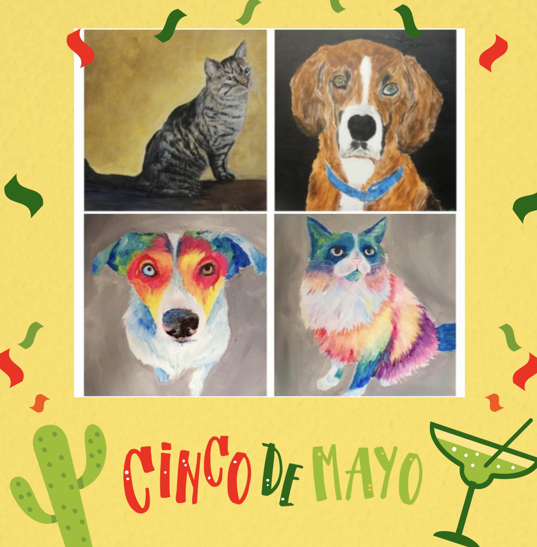 DIY Pet Portraits ~ Cinco de Mayo Fiesta!
