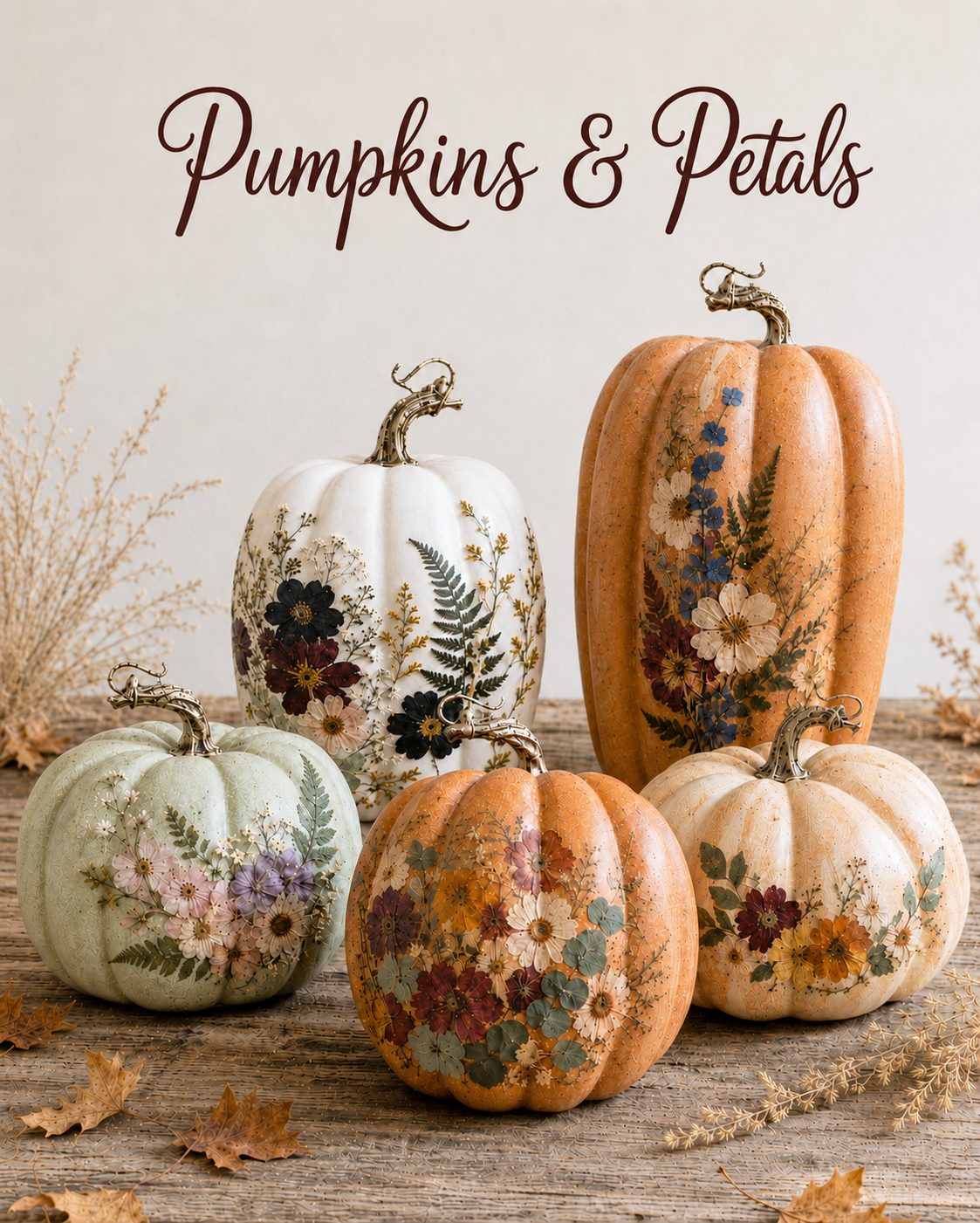 Pumpkins & Petals ~ Pressed Flower Pumpkin Workshop